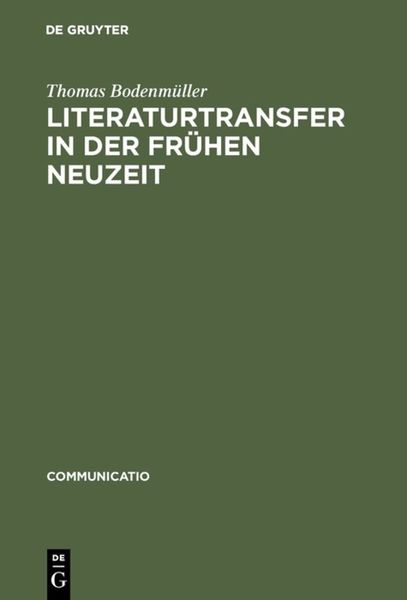Produktbild: Literaturtransfer in der Fr&uuml;hen Neuzeit