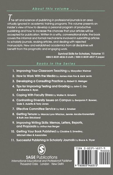 Produktbild: Successful Publishing in Scholarly Journals