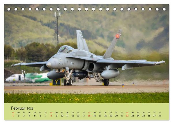Produktbild: Luft&uuml;berlegenheit - Kampfjets in Aktion (Tischkalender 2026 DIN A5 quer), CALVENDO Monatskalender