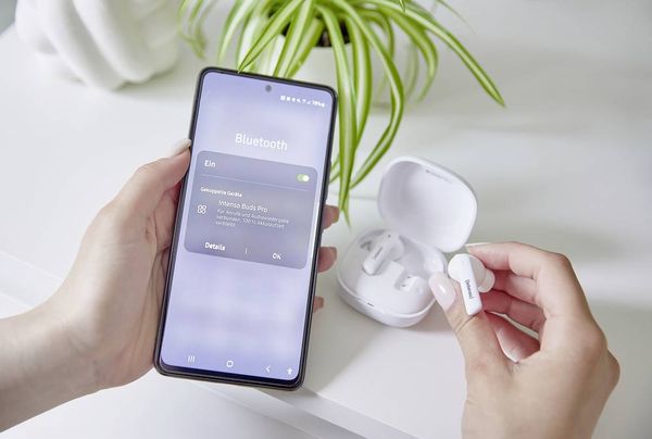 Produktbild: Intenso Buds Pro T502HAE wei&szlig; In Ear Kopfh&ouml;rer Bluetooth&reg; Wei&szlig; Noise Cancelling Wasserabweisend Handy