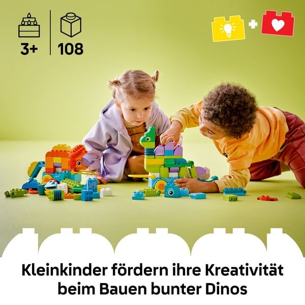 Produktbild: LEGO DUPLO 10451 Town Dinos auf R&auml;dern 3-in-1-Set, Lernspielzeug