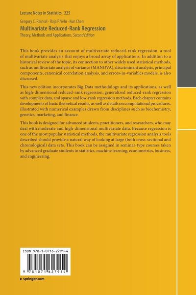 Produktbild: Multivariate Reduced-Rank Regression