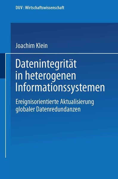 Produktbild: Datenintegrit&auml;t in heterogenen Informationssystemen
