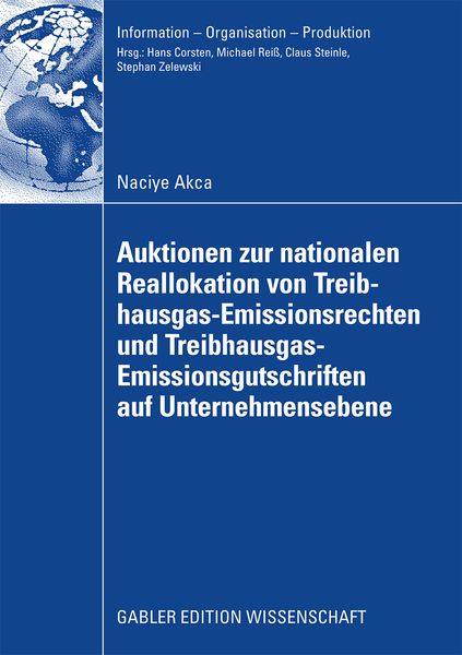 Produktbild: Auktionen zur nationalen Reallokation von Treibhausgas-Emissionsrechten und Treibhausgas-Emissionsgutschriften auf Unternehmensebene