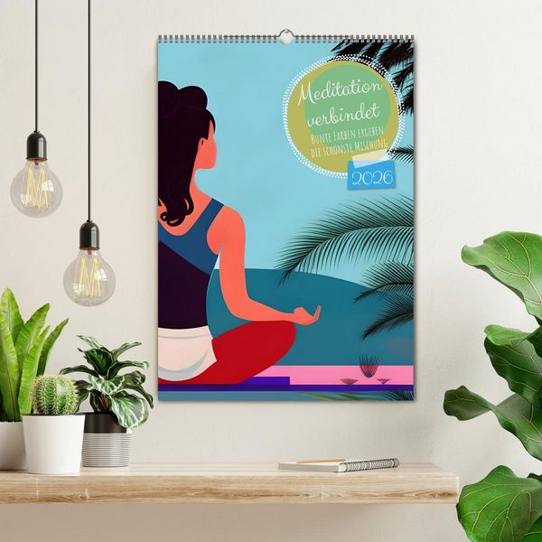 Produktbild: Meditation verbindet (Wandkalender 2026 DIN A2 hoch), CALVENDO Monatskalender