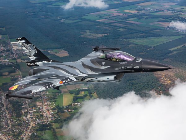 Produktbild: CALVENDO Puzzle Belgian Air Force - F-16 Fighting Falcon 1000 Teile Lege-Gr&ouml;&szlig;e 64 x 48 cm Foto-Puzzle Bild von Timo Breidenstein