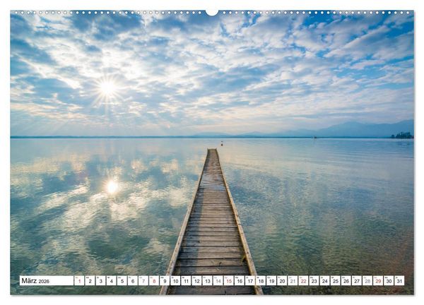 Produktbild: Der Chiemsee - Ansichten zum Tr&auml;umen (hochwertiger Premium Wandkalender 2026 DIN A2 quer), Kunstdruck in Hochglanz