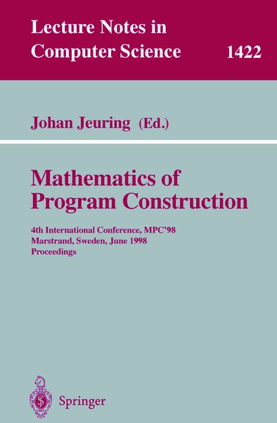 Produktbild: Mathematics of Program Construction