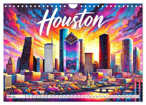 Produktbild: Stadtansichten der USA in Tusche (Wandkalender 2026 DIN A4 quer), CALVENDO Monatskalender