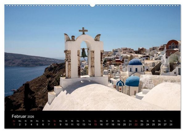 Produktbild: Santorin Trauminsel (hochwertiger Premium Wandkalender 2026 DIN A2 quer), Kunstdruck in Hochglanz