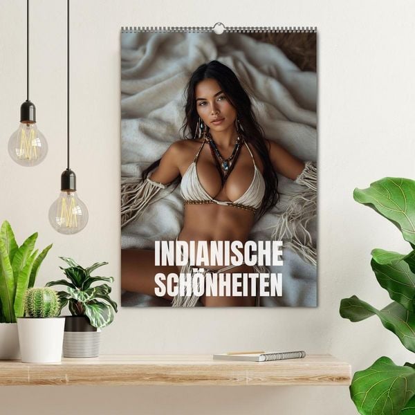 Produktbild: Indianische Sch&ouml;nheiten Kalender: Sinnliche Glamour Frauen in KI Kunst (Wandkalender 2027 DIN A2 hoch), CALVENDO Monatskalender
