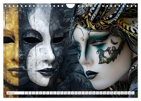 Produktbild: Geheimnis hinter der Maske (Wandkalender 2027 DIN A4 quer), CALVENDO Monatskalender