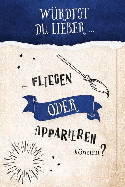 Kartenspiel: Würdest du lieber ...? Das Fragespiel für Harry Potter-Fans