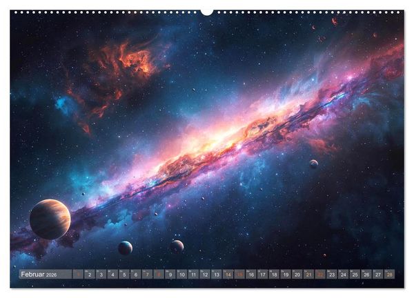 Produktbild: Fantastische Sternenwelten (hochwertiger Premium Wandkalender 2026 DIN A2 quer), Kunstdruck in Hochglanz