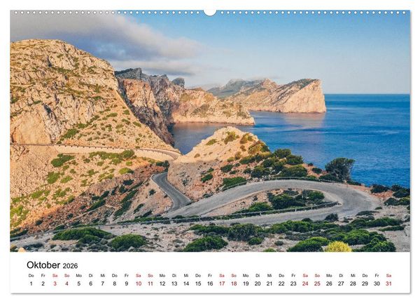 Produktbild: Halbinsel Formentor - Mallorcas n&ouml;rdliche Halbinsel (hochwertiger Premium Wandkalender 2026 DIN A2 quer), Kunstdruck in Hochglanz