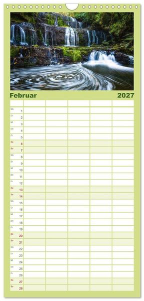 Produktbild: Familienplaner 2027 - Der S&uuml;den Neuseelands: Berge, Seen und traumhafte K&uuml;sten mit 5 Spalten (Wandkalender, 21 x 45 cm) CALVENDO
