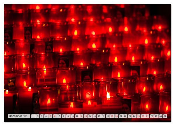 Produktbild: DIE FARBE ROT (hochwertiger Premium Wandkalender 2026 DIN A2 quer), Kunstdruck in Hochglanz