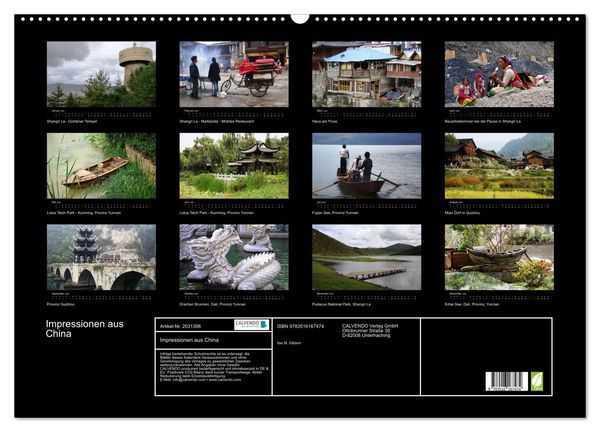Produktbild: Impressionen aus China (Wandkalender 2026 DIN A2 quer), CALVENDO Monatskalender