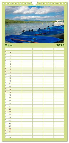 Produktbild: Familienplaner 2026 - Besal&uacute; und Banyolas mit 5 Spalten (Wandkalender, 21 x 45 cm) CALVENDO