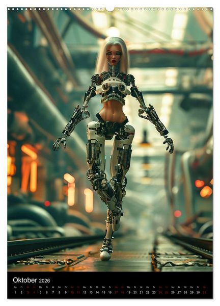 Produktbild: Roboter - Diven (Wandkalender 2026 DIN A2 hoch), CALVENDO Monatskalender