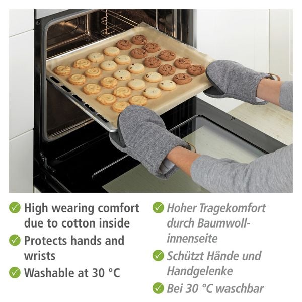 Produktbild: Topfhandschuhe Mod. Ada Mini Grau, Handfl&auml;chen aus Neopren