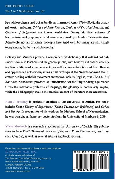 Produktbild: A to Z of Kant and Kantianism