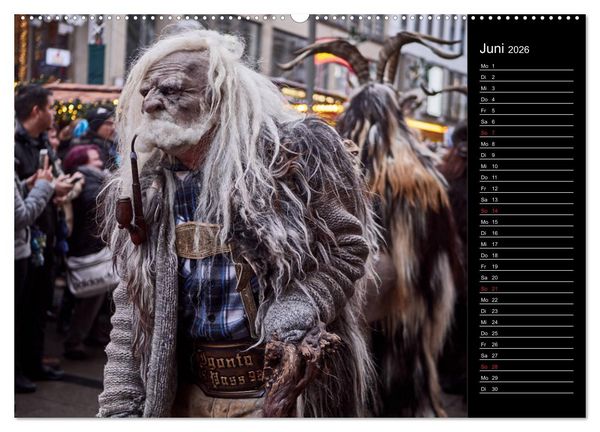 Produktbild: Krampus Kalender 2026 (Wandkalender 2026 DIN A2 quer), CALVENDO Monatskalender