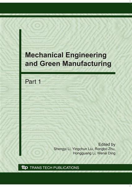 Produktbild: Mechanical Engineering and Green Manufacturing