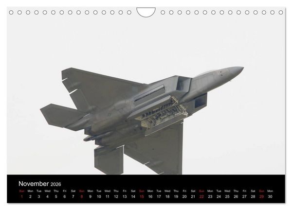 Produktbild: Lockheed Martin F-22A Raptor (Wall Calendar 2026 DIN A4 landscape), CALVENDO 12 Month Wall Calendar