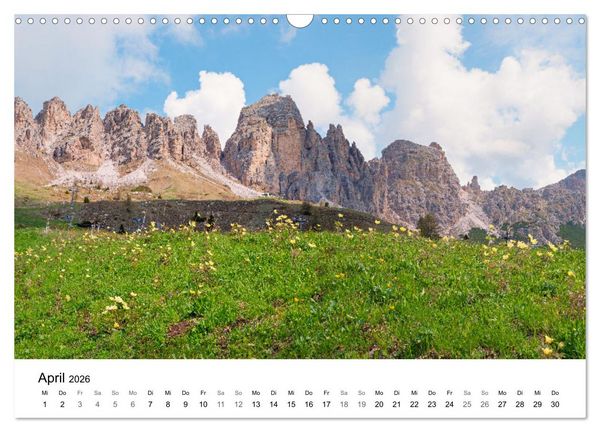 Produktbild: Wanderziele S&uuml;dtiroler Dolomiten - Region Gadertal und Buchenstein (Wandkalender 2026 DIN A3 quer), CALVENDO Monatskalender