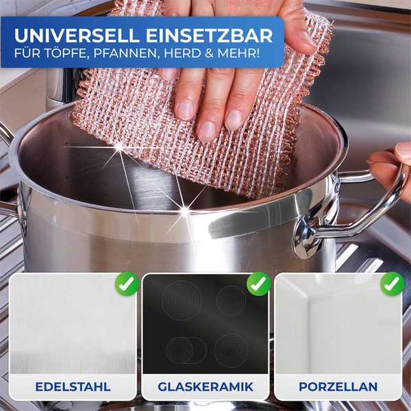 Produktbild: Kupfertuch, 10er Set, entfernt schonend hartn&auml;ckigen Schmutz
