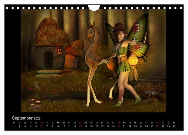 Produktbild: Elfenlichter (Wandkalender 2026 DIN A4 quer), CALVENDO Monatskalender