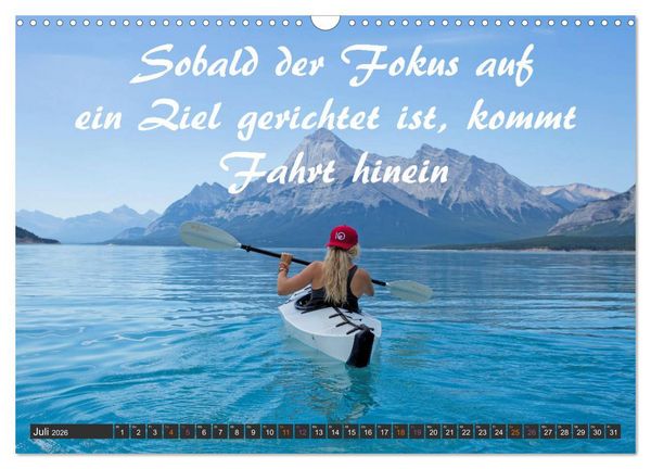 Produktbild: Sport Spruchkalender (Wandkalender 2026 DIN A3 quer), CALVENDO Monatskalender