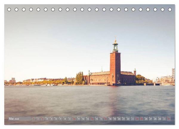 Produktbild: Stockholm - Nordische Sch&ouml;nheit (Tischkalender 2026 DIN A5 quer), CALVENDO Monatskalender