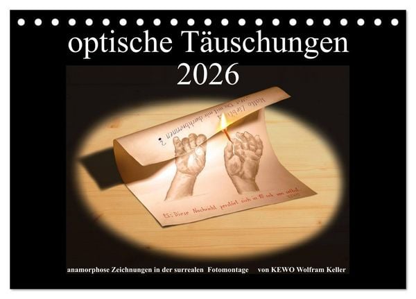 Produktbild: optische T&auml;uschungen 2026 (Tischkalender 2026 DIN A5 quer), CALVENDO Monatskalender