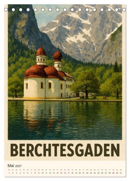 Produktbild: Alpine Impressionen Berchtesgadener Land (Tischkalender 2027 DIN A5 hoch), CALVENDO Monatskalender