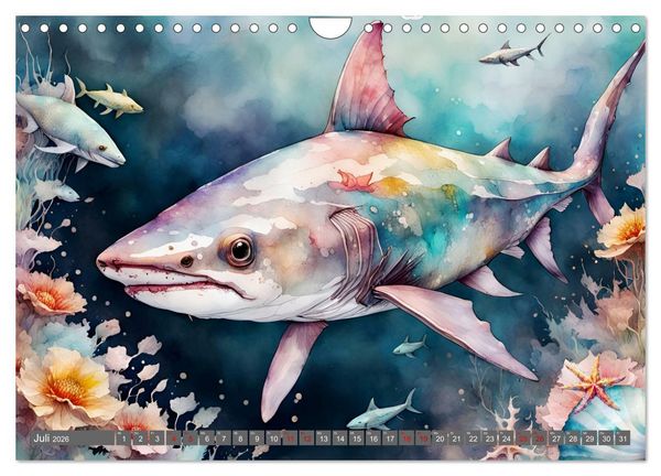 Produktbild: Meereskreaturen - Lebendige Unterwasserwelt (Wandkalender 2026 DIN A4 quer), CALVENDO Monatskalender
