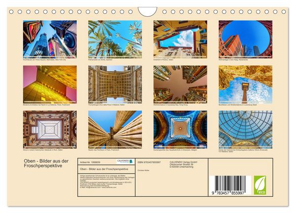 Produktbild: Oben - Bilder aus der Froschperspektive (Wandkalender 2026 DIN A4 quer), CALVENDO Monatskalender