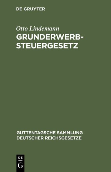 Produktbild: Grunderwerbsteuergesetz