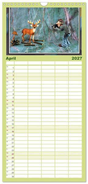 Produktbild: Familienplaner 2027 - Fotograf auf Pirsch - ein Kinderkalender mit 5 Spalten (Wandkalender, 21 x 45 cm) CALVENDO