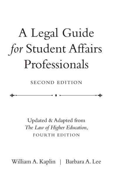 Produktbild: Legal Guide Student Affairs Pr
