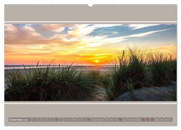 Produktbild: Strandblicke Borkum und Norderney (hochwertiger Premium Wandkalender 2026 DIN A2 quer), Kunstdruck in Hochglanz
