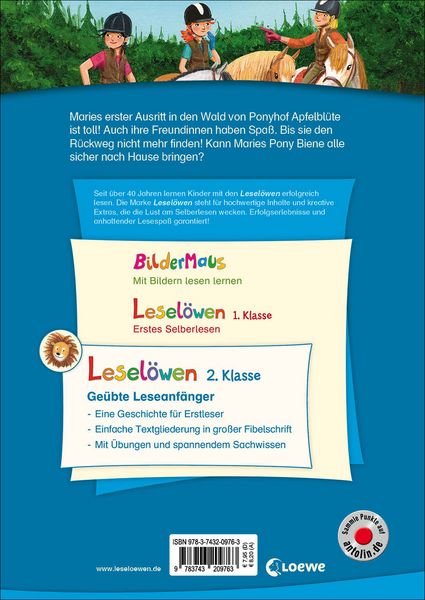 Produktbild: Lesel&ouml;wen 2. Klasse - Der erste Ausritt auf Ponyhof Apfelbl&uuml;te