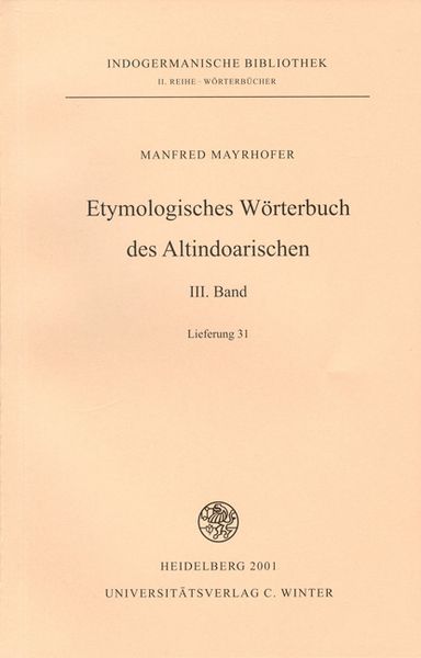 Produktbild: Etymologisches W&ouml;rterbuch des Altindoarischen