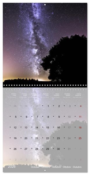 Produktbild: Galaxie cosmique (Calendrier mural carr&eacute; 2026 30x30 cm) Calendrier double avec une page pour vos prises de notes