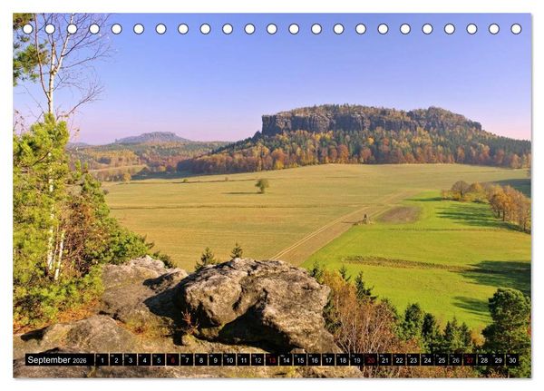 Produktbild: Elbsandsteingebirge (Tischkalender 2026 DIN A5 quer), CALVENDO Monatskalender