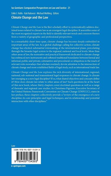 Produktbild: Climate Change and the Law