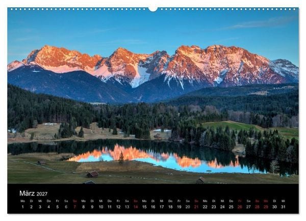 Produktbild: Licht &uuml;ber oberbayrischen Bergen und Seen (Wandkalender 2027 DIN A2 quer), CALVENDO Monatskalender