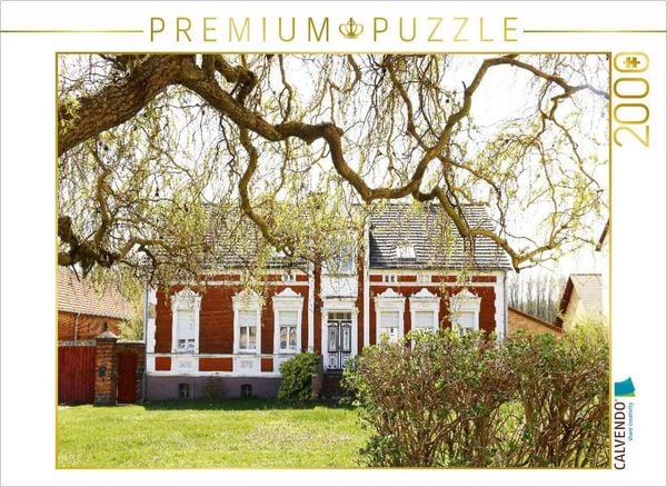 CALVENDO Puzzle Fresdorf in Brandenburg, Gehöft Baujahr 1909 | 2000 Teile Lege-Größe 90x67cm Foto-Puzzle für glückliche Stunden