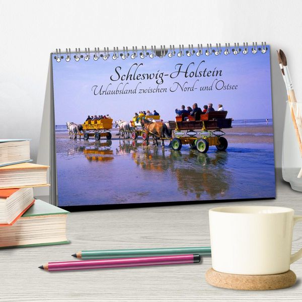 Produktbild: Schleswig-Holstein, Urlaubsland zwischen Nord- und Ostsee (Tischkalender 2026 DIN A5 quer), CALVENDO Monatskalender